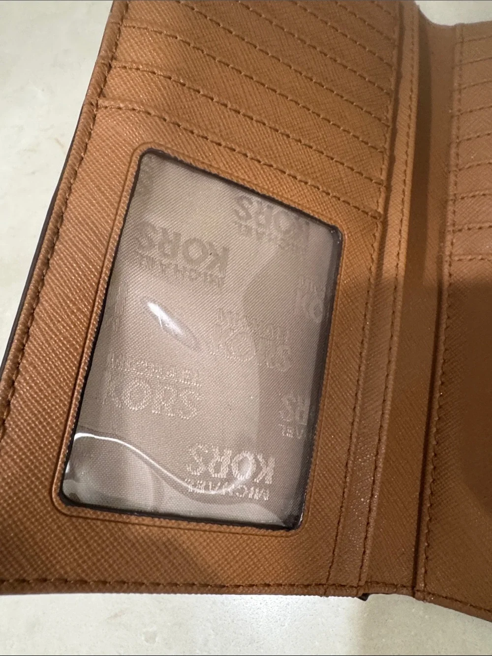 Michael Kors Brown Floral Continental Wallet with Gold Accents (ORIGINAL)